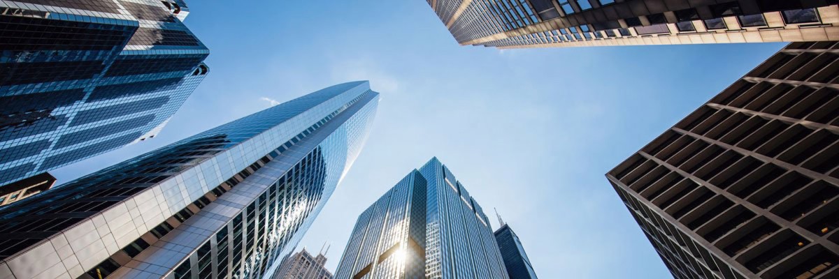 skyscrapers and blue sky