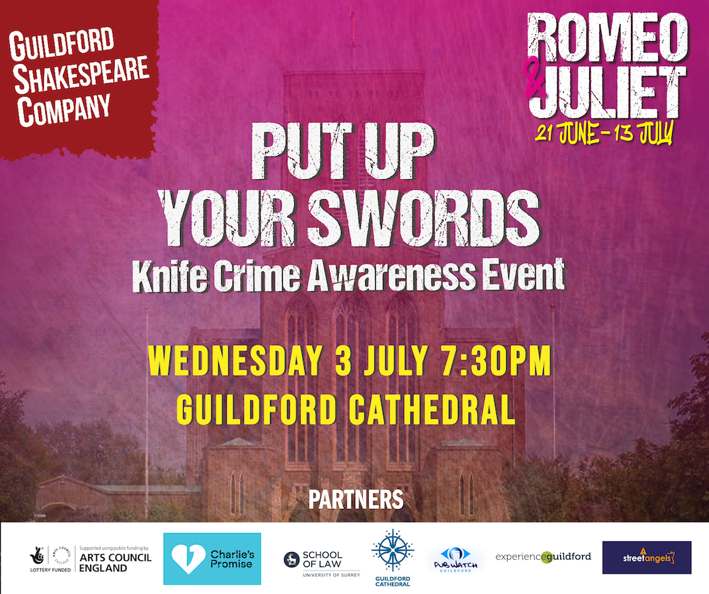 Put up your swords poster with logos