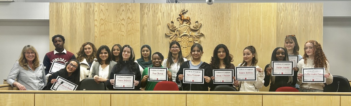 Surrey Law students with Amicus certificates, April 2025