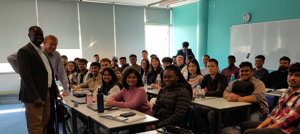 University of Surrey Air Transport Management MSc students at Royal Brunei Airlines talk, Sept 2025