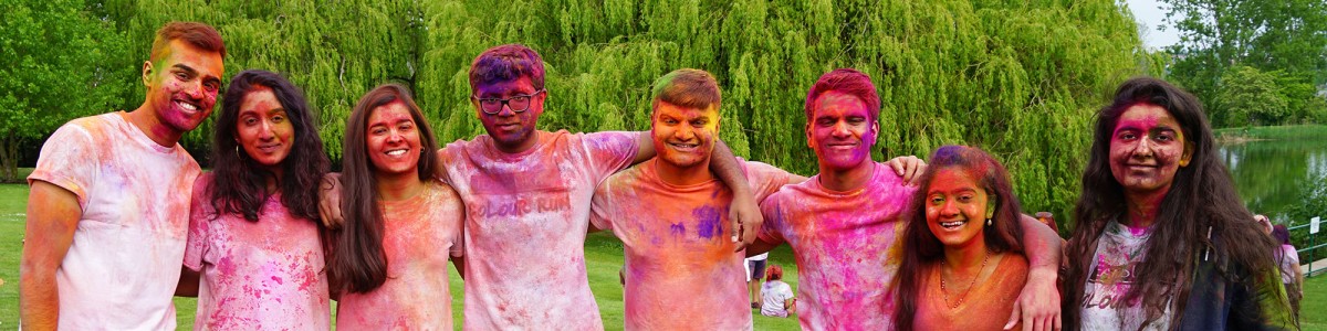 Students at colour run