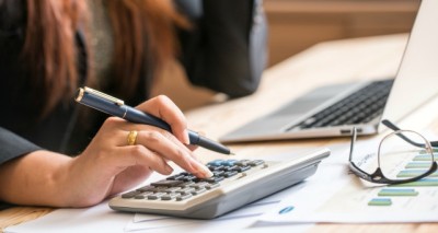 Person using a calculator