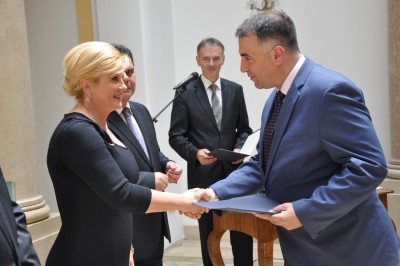 Petar with the Croation president