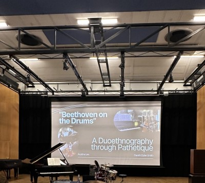 Opening presentation slide at Music and the University conference 