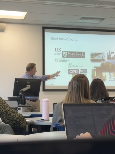 Occupational and Organizational Psychology MSc lecture at the University of Surrey
