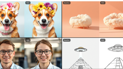 Images showing with and without the use of NAG technology