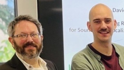 Prof Jackson, left and Dr Berghi, right, head and shoulders, smiling