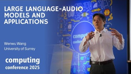 Professor Wang presenting at Computing 2025, London