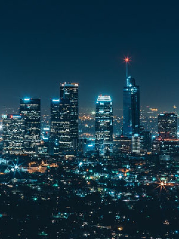 City skyline at night