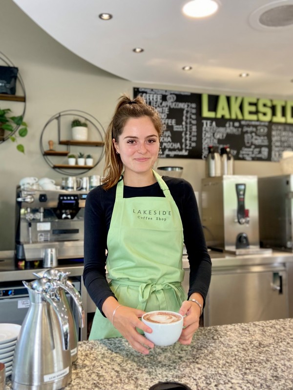 Lakeside coffee image