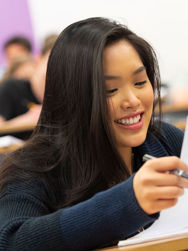 Student in lecture