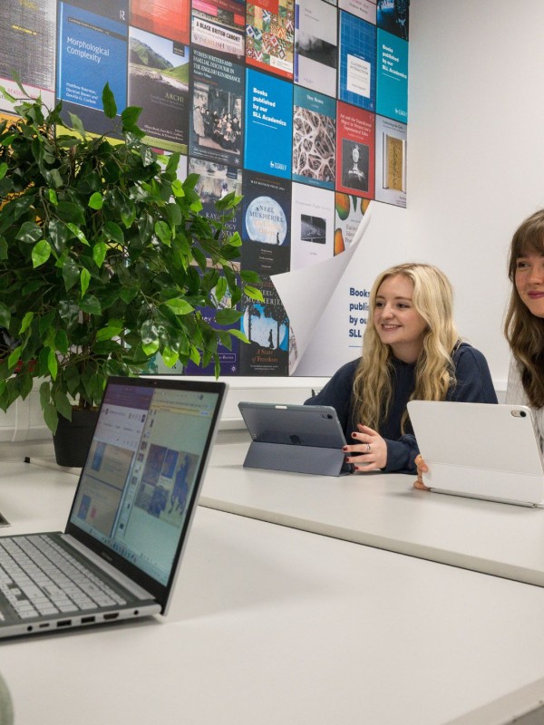students in languages common room