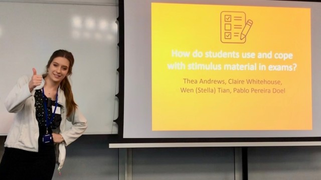 Thea giving presentation