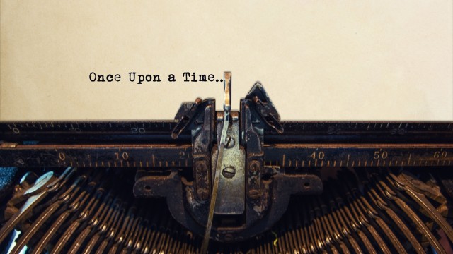 A typewriter spells out wording