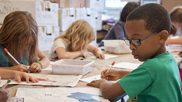 Children in a classroom