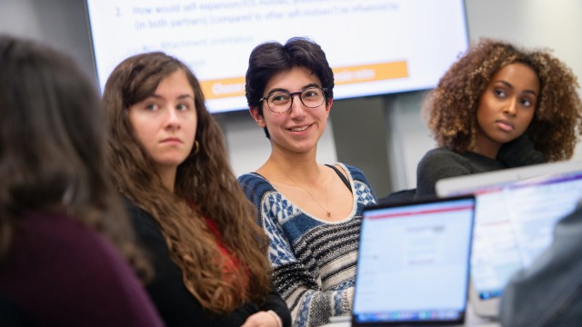 A group of psychology students listen to a lecture