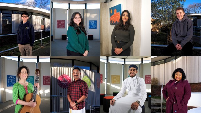 8 students representing different faiths