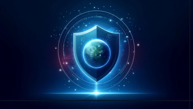 Illustration of space infrastructure