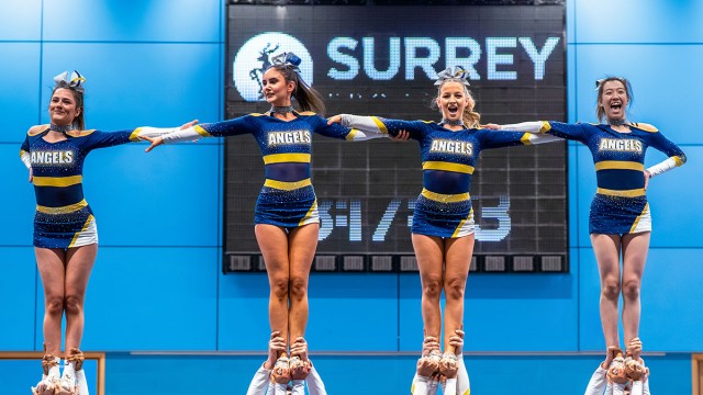 Varsity cheerleaders