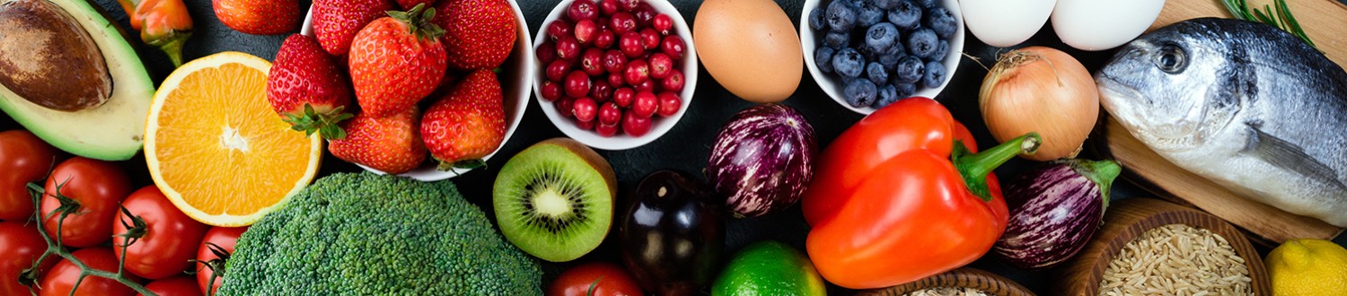 resh fruits, vegetables, fish, berries and cereals.