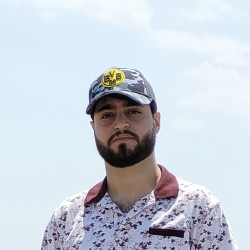 A shot of someone wearing a cap