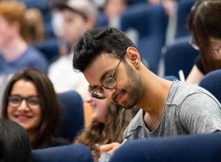 Maths students in lecture theatre