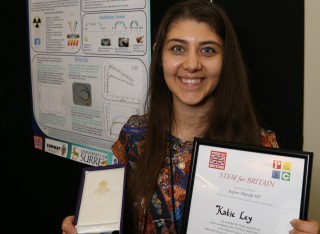 Katie Ley with her award