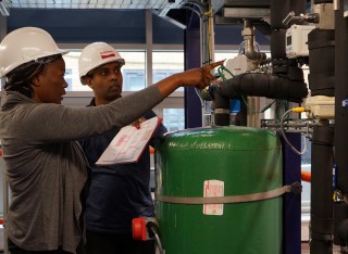 OPCW delegates in pilot plant