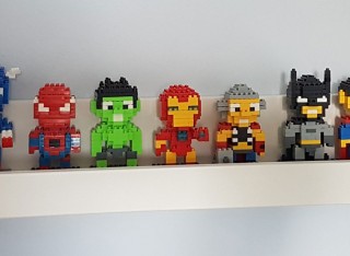 Ethan's lego build of comic book superheros