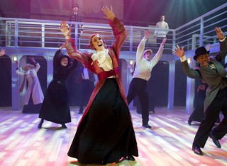 Students at the Guildford School of Acting performing a socially distanced Titanic production