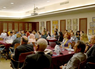 People enjoying the CaRE-Cities event