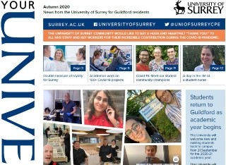 Front cover of Your University newpaper, Autumn 2020 issue.
