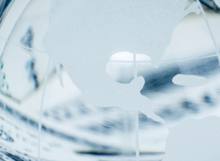 Close-up of glass globe