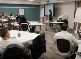 MBA students in classroom