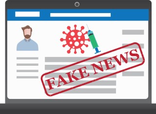 Graphic of fake online news regarding vaccines