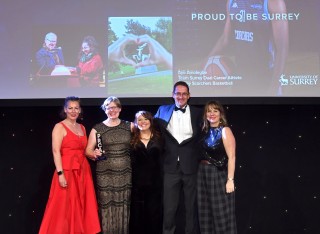 Uni of Surrey comms team winning their award
