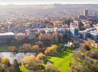 campus photo, very green