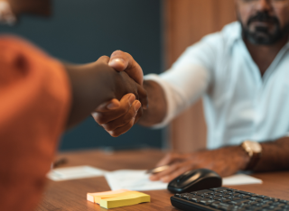 handshake after a job interview