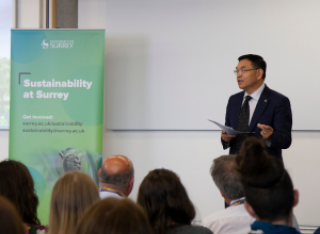 Vice Chancellor addressing audience at the Sustainability Awards