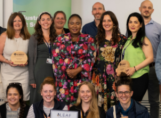Group of staff and students at the Sustainability Awards