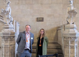 Professor Collomosse and Dr Marselle in Parliament