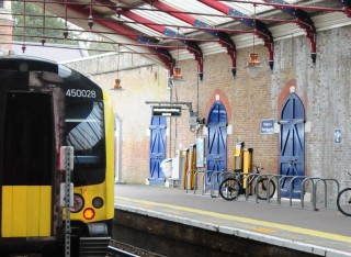 South Western Rail train coming into a station