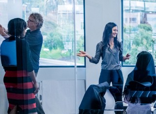 People collaborating in office