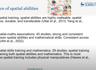 Photo of Emily speaking at the webinar for Learnus