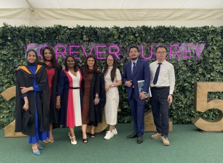 Group photo showing MBA students at their graduation ceremony, 2025