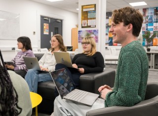 Group of students in English Common room