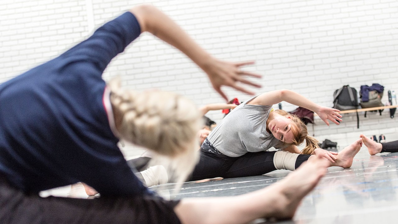GSA students stretching