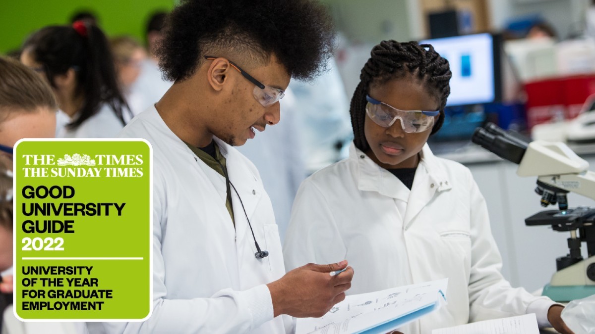 Surrey has been named as ‘University of the Year for Graduate Employment’ in the Times/Sunday Times Good University Guide for 2022.