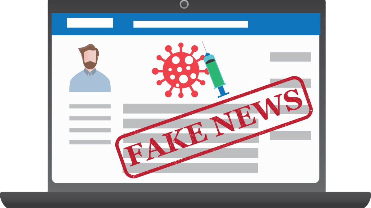 Graphic of fake online news regarding vaccines