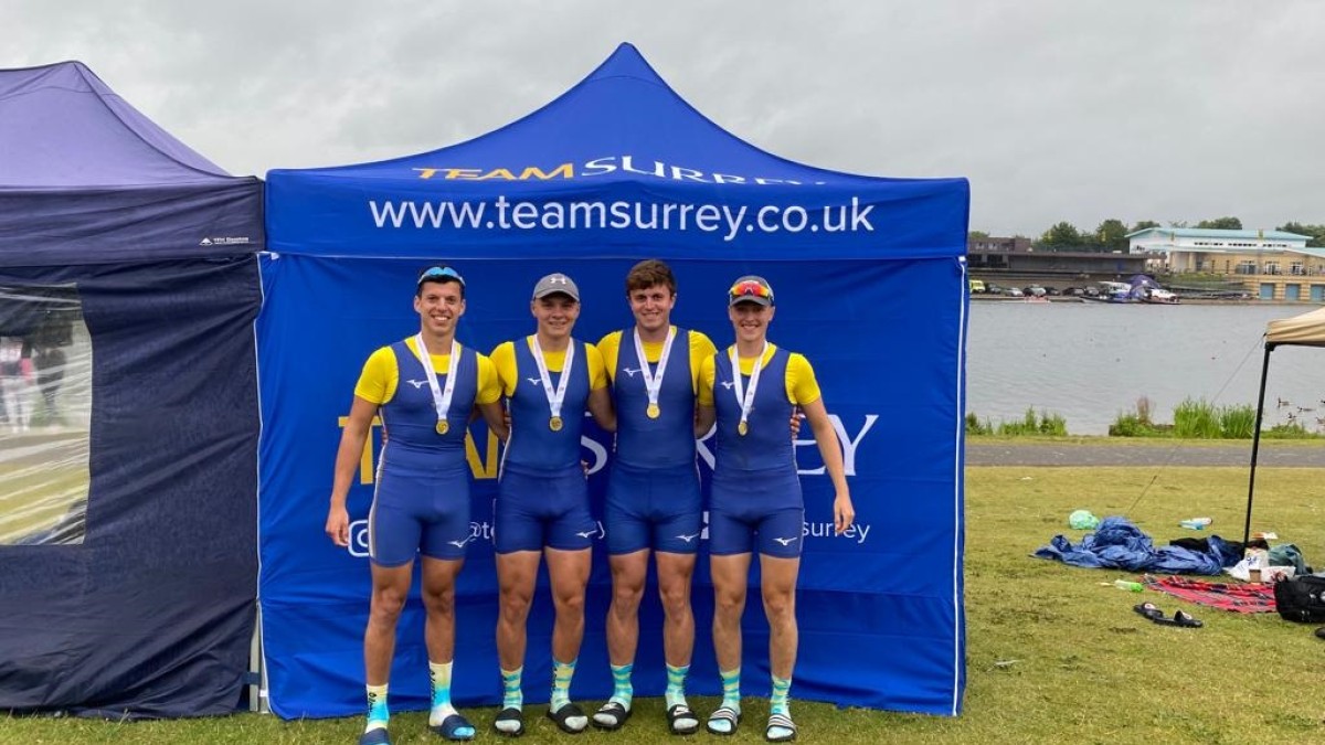 Manuel and team with medals